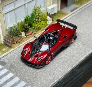 TG LCD 1:64 Red Carbon Zonda HP Convertible Sports Model Diecast Metal Car New - Picture 1 of 8
