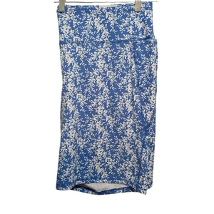 LIVI Shorts Size 30/32 by Land Bryant Blue and White Floral Biker Shorts Pockets - Picture 1 of 10
