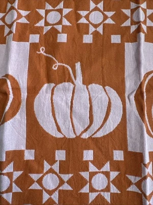 Anthropologie Danika Kitchen Towel Dish Tea Scandi Modern Pumpkin Geometric - Image 1 of 4