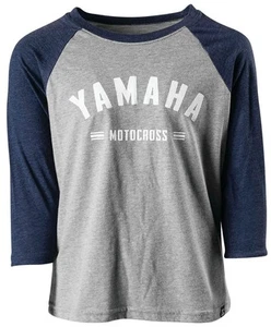 Factory Effex Yamaha Speedy Youth 3/4 Sleeve T-Shirt Navy/Gray XL - Picture 1 of 1
