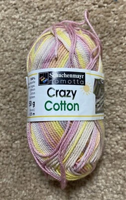 Hilo de algodón loco Schachenmayr Nomotta color 82 rosa pastel pálido amarillo melocotón Foto 1 de 2