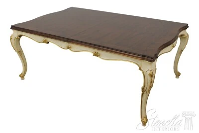 L57077EC: KARGES French Style Walnut Top Dining Room Table - Image 1 of 4