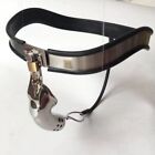 Stainless Steel T Shaped Crotch Male Chastity Belt Single Wire Closed Cage