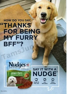 Nudge Jerky Dog Treats 2021 bocadillos pollo antiguo anuncio impreso decoración de pared? (1915) - Imagen 1 de 1