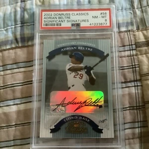 HOF AUTO / 25 Adrian Beltre 2002 Donruss Classics Significant Signatures PSA 8 - Bild 1 von 3
