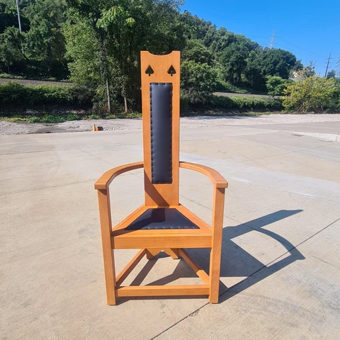 Remake Mackay Hugh Baillie Scott High Back Oak Armchair Union Made Quality Cover