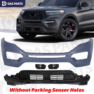 Front Primed Bumper Cover Lower Valance w/Bracket For 2020-2023 Ford Explorer - Picture 1 of 10