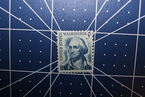 George Washington blue 5 cent stamp plus bonus (read below) - Picture 1 of 2