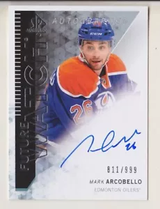 13-14 SP Authentic Mark Arcobello /999 Auto Rookie Future Watch Oilers 2013 - Picture 1 of 1