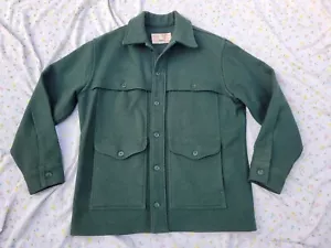 Vintage Filson Mens Green Mackinaw Cruiser Jacket Wool Size 42 - Picture 1 of 20