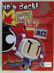 2001 BOMBERMAN ONLINE Full Page vintage video game PRINT AD Sega Dreamcast - Picture 1 of 1