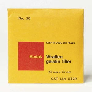 Kodak Wratten Gelatin Filter No. 30 - 75mm x 75mm - Brand New, Unopened - Picture 1 of 2