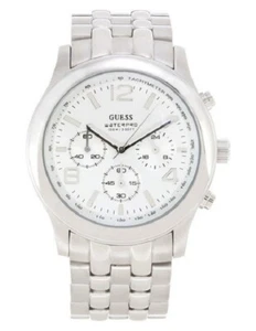 NEW AUTHENTIC GUESS Waterpro Solid Stainless Steel Chronograph Watch U13547G1 - Picture 1 of 2