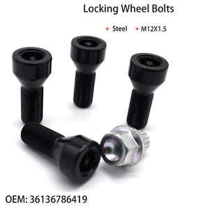 4x Wheel Lock Lug Nuts Bolts M12x1.5 For BMW 1 3 5 7 8 Series Z3 Z4,#36136786419 - Picture 1 of 8