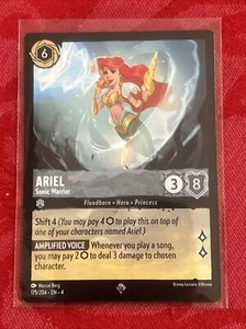 Disney Lorcana Ursula's Return - Ariel - Sonic Warrior - 175/204 Súper Raro - Imagen 1 de 7