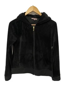 juicy couture black velour hoodie Gold Crown Embellished Back Small - Picture 1 of 4