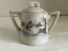 Antique Chinese HandPainted Porcelain Pot w Lid Sugar Bowl Child's Tea Set c1840