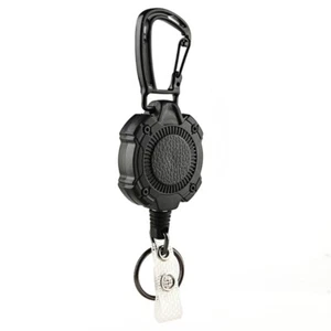 Retractable Keychain Holder Keyring Keychain Stainless Steel Rope Keyring - Picture 1 of 8