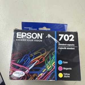 Epson 702 (T702520) Tri Color Cyan/magenta/yellow- Sealed- Choose Expiration - Picture 1 of 6