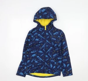 Boys Blue Dinosaur Mountain Warehouse Rain Coat Jacket 9-10 Years Waterproof - Picture 1 of 12