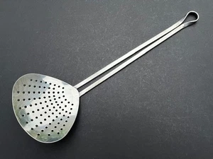 CARLO GIANNINI ITALIEN EDELSTAHL ABSCHÄUMER/FLACHER PERFORIERTER NUDELLÖFFEL VINTAGE - Bild 1 von 5