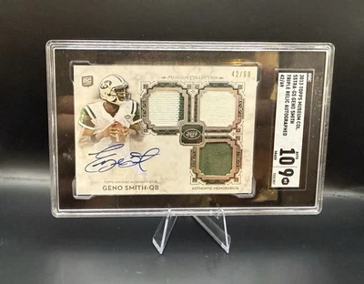 2013 Geno Smith Topps Museum Collection /69 auto patch SGC 10/9 RC Rookie - Image 1 of 2