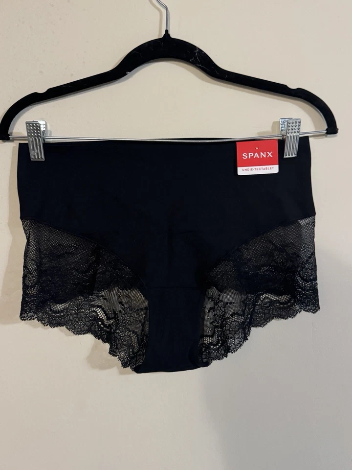 Calcinha alta hipster Spanx Undie-tectável renda nova com etiquetas - Preta tamanho GG  - Imagem 1 de 3