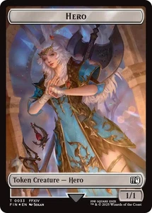 ⭐⭐⭐⭐⭐MTG Single Magic The Gathering Final Fantasy Hero Token Creatur - Picture 1 of 2