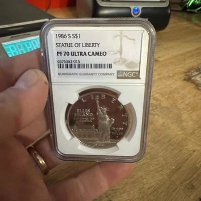 Statue of Liberty Silver Dollar Coin NGC PF70 Ultra Cameo USA Bullion 1986-S - Image 1 of 4