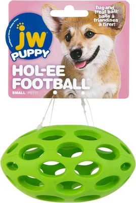 Игрушка-головоломка JW Puppy Hol-ee Football Tug and Treat мяч для маленьких собак и щенков - Изображение 1 из 4