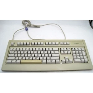 Rare Fujitsu FKB4726-651 Full Size Mechanical Click PC Computer Keyboard PS2 - Picture 1 of 3