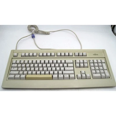 Rare Fujitsu FKB4726-651 Full Size Mechanical Click PC Computer Keyboard PS2 - Image 1 of 3