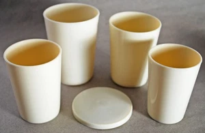 Set quattro tazze vintage anni 60 Brexton Bandalasta vichingo barattolo picnic bicchieri plastica - Foto 1 di 5