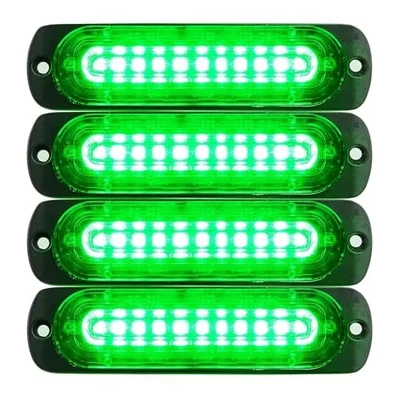 Emergency Grill Lights - 4.4-Inch 10 LED Ultra Slim Strobe Lighthead for Green - Image 1 of 4