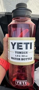 NEW LIMITED EDITION YETI Yonder BOTTLE 1.5 L /50oz W/ Tether Lid TROPICAL PINK - Picture 1 of 2