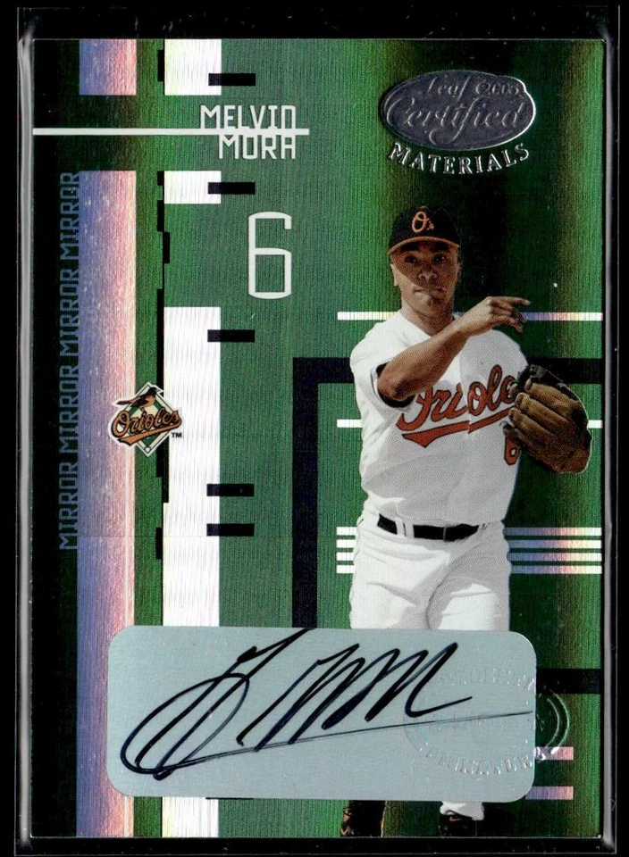 2005 Leaf 认证材料镜面白色 Melvin Mora 巴尔的摩金莺队 #108 — 第 1/2 张图片