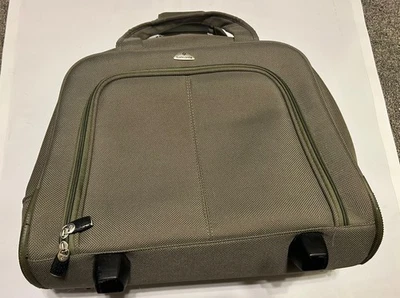 Samsonite Wheeled Rolling Carry-On Briefcase Travel Trolley Luggage Bag Green - Image 1 of 4
