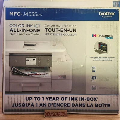 Brother MFCJ4535DW All-in-One Color Inkjet Printer New - Image 1 of 4