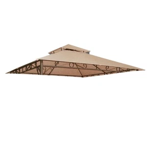 Haut de gazebo de remplacement Aplus 10,6'x10,6' pour modèles personnalisés patio beige foncé - Photo 1/9