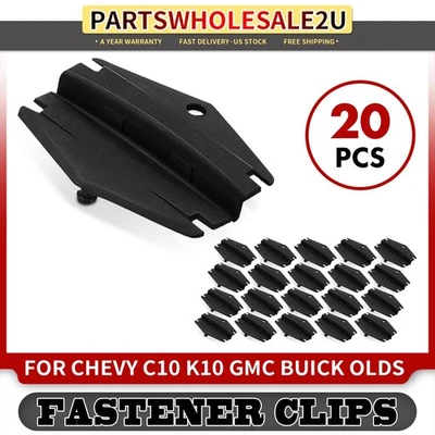 20件装尼龙门窗导轨固定夹适用于雪佛兰GMC别克Olds 20328600 — 第 1/4 张图片
