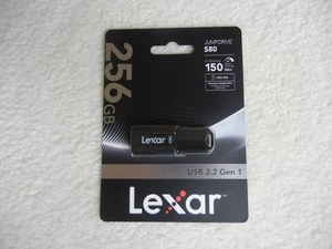 LEXAR Jumpdrive 256GB USB 3.2 Gen 1 S80 Black NEW - Afbeelding 1 van 3
