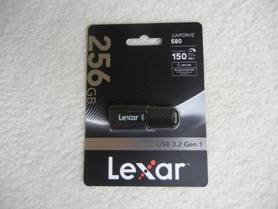 LEXAR Jumpdrive 256GB USB 3.2 Gen 1 S80 Negro NUEVO Foto 1 de 3