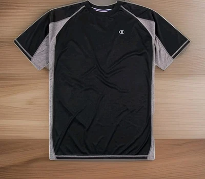Champion 4XLT Big & Tall Black Gray Short Sleeve Performance T-Shirt - Image 1 of 4