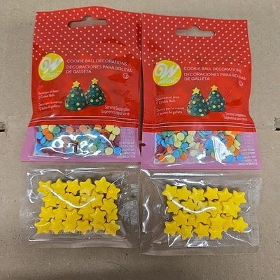 Wilton Edible Candy Christmas Tree Cookie Ball Decoration Kit Lot of 2 - Image 1 of 4