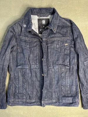 Chaqueta de mezclilla delgada G-Star RAW Vodan 3D XL índigo oscuro cremallera botón ropa de trabajo Foto 1 de 4