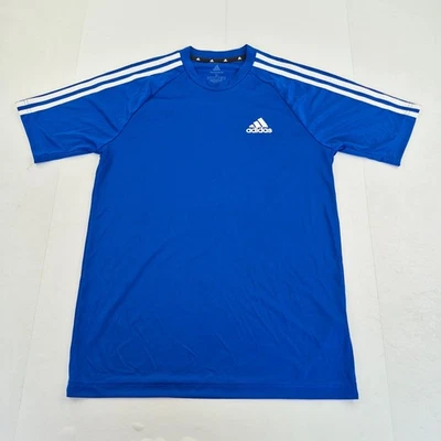 ADIDAS T-Shirt Small Blue Mens Short Sleeve Top Gym Running - Image 1 of 4