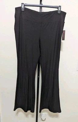 Pantalones acampanados No Boundaries para mujer talla grande XXXL 23-25 negros cintura elástica Foto 1 de 4