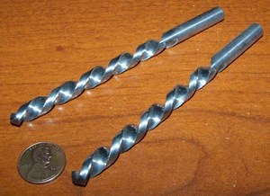 lot of 2 HSS fast spiral LH jobber drills 5/16 drill  - Picture 1 of 2