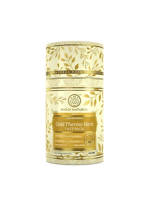 Khadi Natural Gold Thermo Herb (упаковка для подтяжки кожи лица) (2 X 100 г) - Изображение 1 из 4