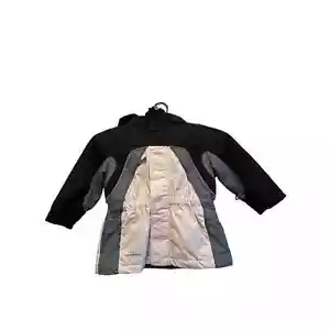 Lands End Kinder Winterjacke durchgehender Reißverschluss Langarm Kapuze, schwarz Größe 3T - Bild 1 von 7